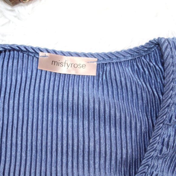 Mistyrose Bishop Sleeve Faux Wrap Blouse - Picture 10 of 14